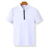 Polera De Polo Para Hombre Con Cierre De Cremallera Y Mangas Cortas En 8 Colores Sólidos Cómoda Y Transpirable Para Verano - details 17