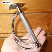 iRAZOR Afeitadora De Seguridad Clásica Pesada En Acero Inoxidable Con Doble Cuchilla Para Hombres Eliminación De Vello Wet Shaver 10 Hojas Para Cara Y Cuerpo - details 2