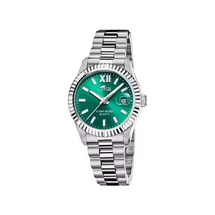 Lotus 18930/4 Mujer Elegante y Resistente Reloj de Acero Verde - 1