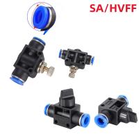 Válvula Manual HVFF SA Air Pneumática Conector Rápido 4mm 6mm 8mm 10mm 12mm Para Girar Interruptor Válvula De Limitación De Corriente - details 0