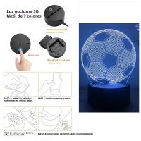 Lámpara De Noche LED 3D De Fútbol Ilusión Infantil Bola De Fútbol Táctil Decoración Para Habitación De Niños Regalo Luz De Mesa - details 13