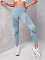 Pantalones De Yoga Para Mujer Cintura Alta Sin Costuras Levantamiento De Glúteos Elásticos Slimming Running Fitness Pants - details 3