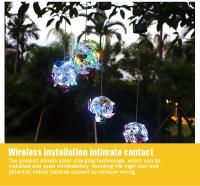 Lámpara De Jardín Solar Exterior Decorativa De Metal Luz De Noche Mariposa Protectora Impermeable Sobre Bola Iluminación De Red - details 7