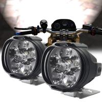 Faros De Motocicleta 6 LED Alta Luminosidad Impermeables Para Scooter Lámpara Auxiliar De Trabajo Con Interruptor Bombilla De Niebla - details 2
