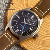 Reloj Automático Tandorio NH34 Para Hombres 39mm GMT Pilot Diversión AR Cristal De Zafiro Fecha Resistente Al Agua 20BAR Moda Relojes De Pulsera De Acero Inoxidable - details 8