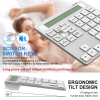 Teclado Numérico Inalámbrico Bluetooth 5.0 Jomaa Con Pantalla De Calculadora 34 Teclas Portátil Para Contabilidad Y Uso En Desktop Laptop Tablet - details 3