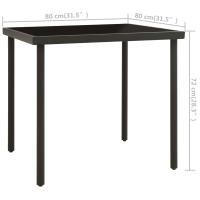 vidaXL Juego de comedor para jardín 3 piezas acero - details 6