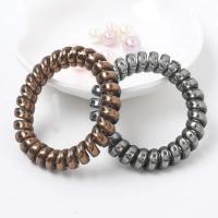 10pcs/Set Scrunchies De Cordón De Teléfono Espiral Cinturones Elásticos Para El Cabello Accesorios Para Mujer Color Metálico - details 9