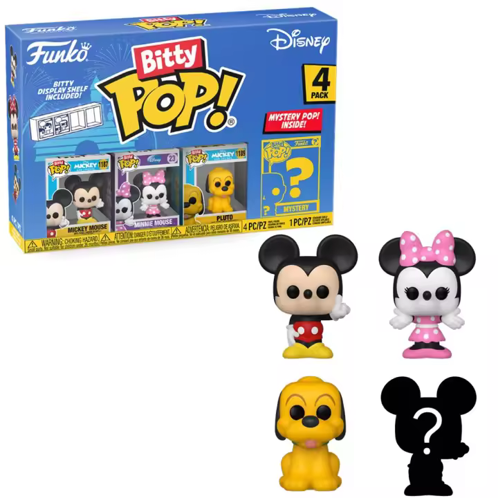 Funko Bitty Pop! Mickey y sus Amigos - Mickey, Minnie, Pluto y ¿?, 71319 - 1