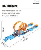 Juego De Carriles Para Coches De Eje Para Niños Tracks De Carreras DIY Educativo Y Interactivo Juguete Para Niños De Plástico ABS Sin Batería - details 7