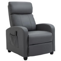 HOMCOM Sillón de Masaje Relax Reclinable con Mando a Distancia 2 Zonas de Masaje 8 Programas 5 Niveles de Intensidad y Temporizador Tapizado en PU 68x88x98 cm - details 0