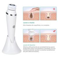 Limpieza Facial Profunda 4 En 1 Con Cepillo De Silicona Sonic Limpieza Profunda Eliminador De Quistes Masajeador De Piel Herramientas De Cuidado De La Piel Recargable USB - details 11