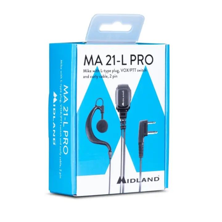 Midland C1496 - MA21-L PRO solapa con auricular ajustable. VOX/PTT - 1
