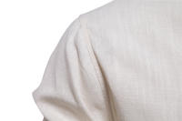 Camisa delgada de primavera y verano para hombre, moda informal, color sólido, talla europea, camisa de manga larga, top bordado de algodón y lino - details 12