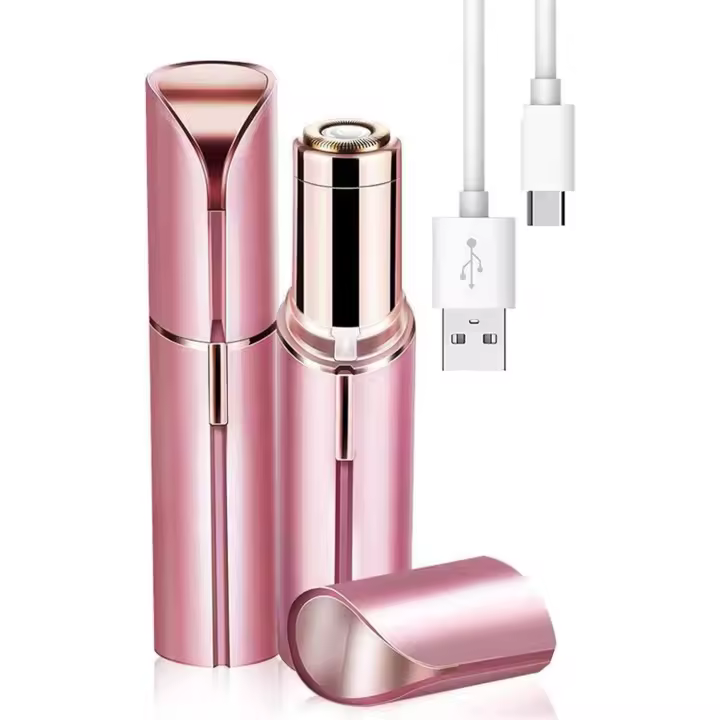 Mini depiladora portátil para Cejas y Labios, eléctrica para Mujer (rosa) - 1