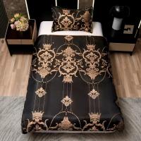 Conjunto De Cama De Lujo Jacquard Tamaño Rey Colcha De Edredón Con 2 Fundas Para Almohada (1 Funda Para Almohada Individual) Color Negro Floral Alta Calidad Poliéster 100% - details 15