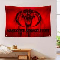 Bandera De Decoración Para Habitaciones Y Exterior Estilo Masters of Hardcores Con Cuatro Agujeros Material Poliéster Y Bambú - details 7