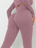 Pantalones de Yoga con Push-Up para mujer, Leggings deportivos sin costuras, de secado rápido, Color sólido, para gimnasio y correr - details 12