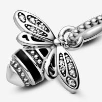 Pandora Charm de Colgante en Plata de Ley Abeja Reina Brillante 398840C01,Incluye Caja Original - details 1
