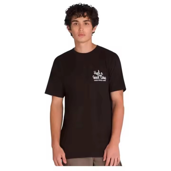 Camiseta de Manga Corta Vans Good Times 66 para hombre en color negro - 1
