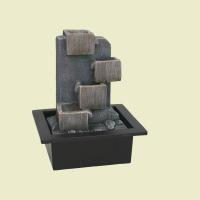 Gissed Fuente Decorativa de Agua en Resina con Diseño Escalonado – Estilo Zen para Hogar, Oficina y Espacios Relajantes – Flujo Suave de Agua con Bomba Incluida – Ideal para Aromaterapia, Feng Shui y Meditación – Medidas 17.5 x 21 x 24 cm – Decoración con - details 2