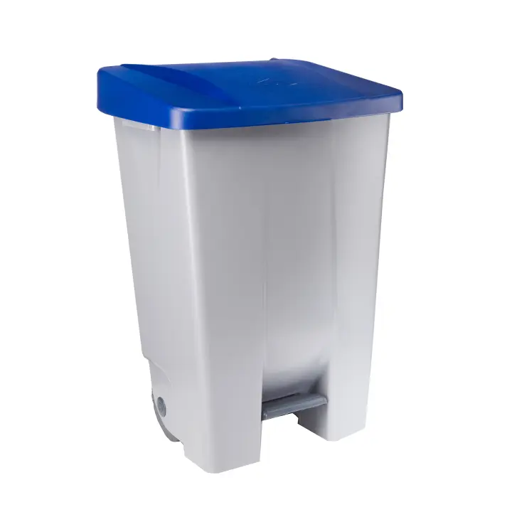 Contenedor Selectivo Denox 80L con Tapa de Pedal y Ruedas - 1