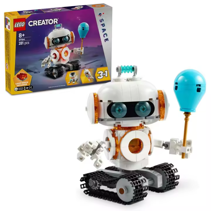LEGO 31164 Creator 3 en 1 Robot Espacial, Transformable en Maqueta de Cohete de Juguete y Figura de Perro, Juego de Ciencia, Regalo para Niños y Niñas de 8 Años o Más - 1