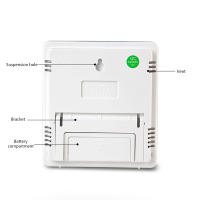 Medidor De Temperatura Y Humedad Digital HTC-1 HTC-1S Estación Meteorológica Con Reloj Para Interior Y Exterior Hygrometer - details 11
