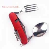 Juego De Utensilios De Camping Plegable Multi Funcional Cuchillo Fork Cuchara Para Actividades Al Aire Libre Deportes Picnic Viaje - details 3
