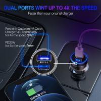 Adaptador de Cargador de Coche, Cargador de Coche súper rápido de 43W Cargador Mechero coche USB C de Carga rápida en Coche Tipo C, Enchufe de Cargador rápido para Samsung S21/S20/S20 Plus/S20 Ultra/ todo serie de  iPhone 15 - details 1