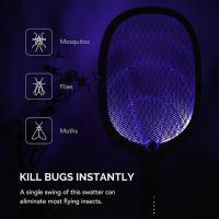 Memories Raqueta matamoscas eléctrica Recargable USB, Raqueta eléctrica mosquitos, Trampa para insectos voladores, Casa y Jardín. - details 5