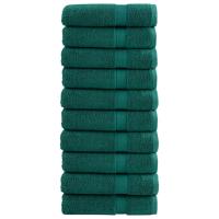 vidaXL Toallas de baño 10 uds 100% algodón 100x150 cm 600 gsm toalla Color Verde manzana,  orange,  Tuquesa y mas - details 4