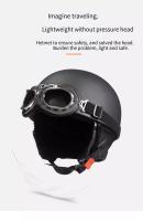 Casco Eléctrico Para Hombres Y Mujeres Protección Solar Moto Casco Mitad Para Todas Las Estaciones Peso 880G Material ABS - details 7