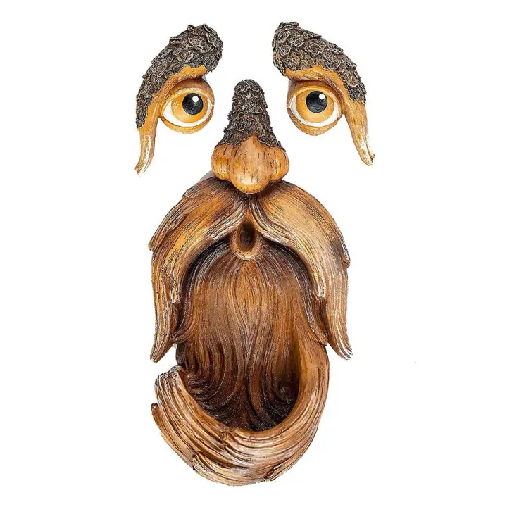 Nueva Escultura De Rostro Divertido De Fantasma Arbolado Para Jardín Adorno Navideño Y Decoración Exteriores Características Antiguas - 1