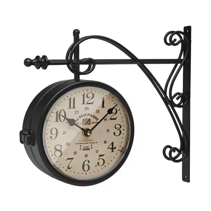 Reloj de Pared Versa Beaujolais Metal 8 x 27 x 31,5 cm - 1