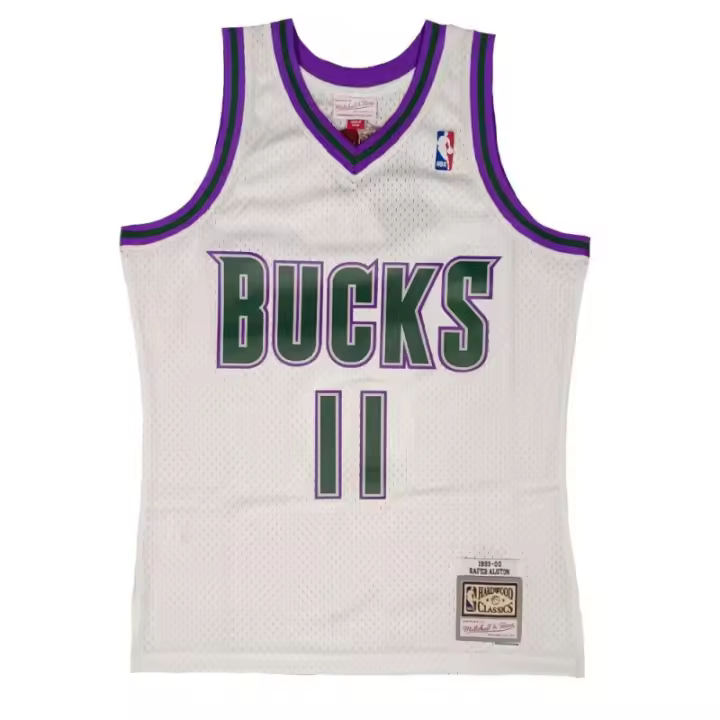 Camiseta Rafer Alston Milwaukee Bucks 1999-00 Swingman blanca Mitchell & Ness - 1