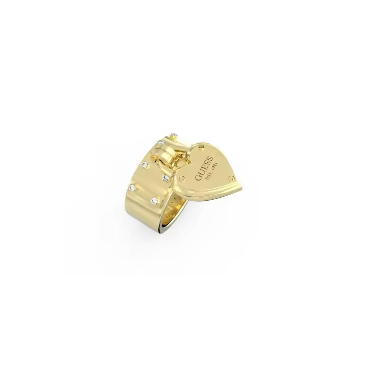 Guess Anillo Mujer All You Need Is Love De Acero Dorado Talla Europea 56 Talla España - 1