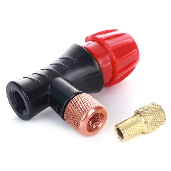 Adaptador De Válvula De Bicicleta Para Inflador De Aire Y CO2 Compatible Con Presta Y Schrader Inflador Rápido Para Bicicleta - 1