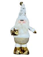 Decoración navideño, GNOMO dorado con gorro y con barba blanca, 45 cm, santa claus dorado, figura de navidad, navidad, papa noel con barba, detalles esmeradas, calidad máxima, - details 2