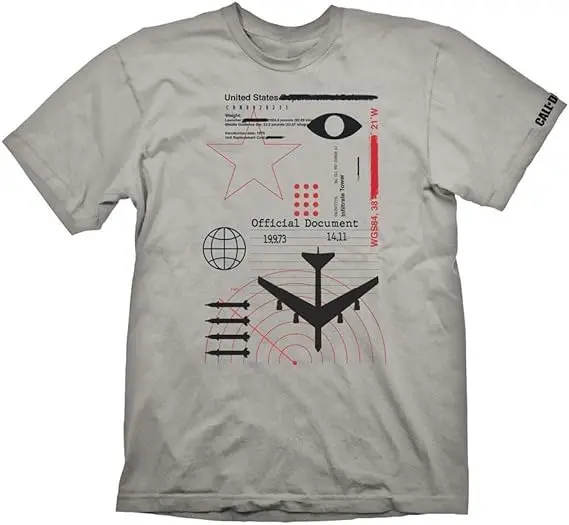 Camiseta Call of Duty Cold War Radar Gris Talla XL - 1