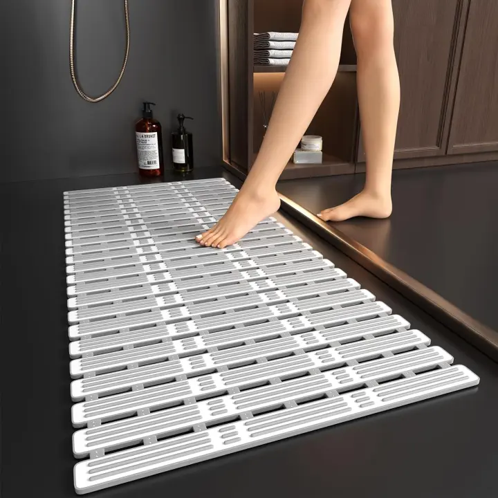 Alfombrilla de ducha antideslizante antimoho - Alfombrillas de bañera extralargas de 90 x 40 cm Alfombrillas de ducha antideslizantes para ducha interior, alfombrilla antideslizante de goma para ducha con ventosa - 1