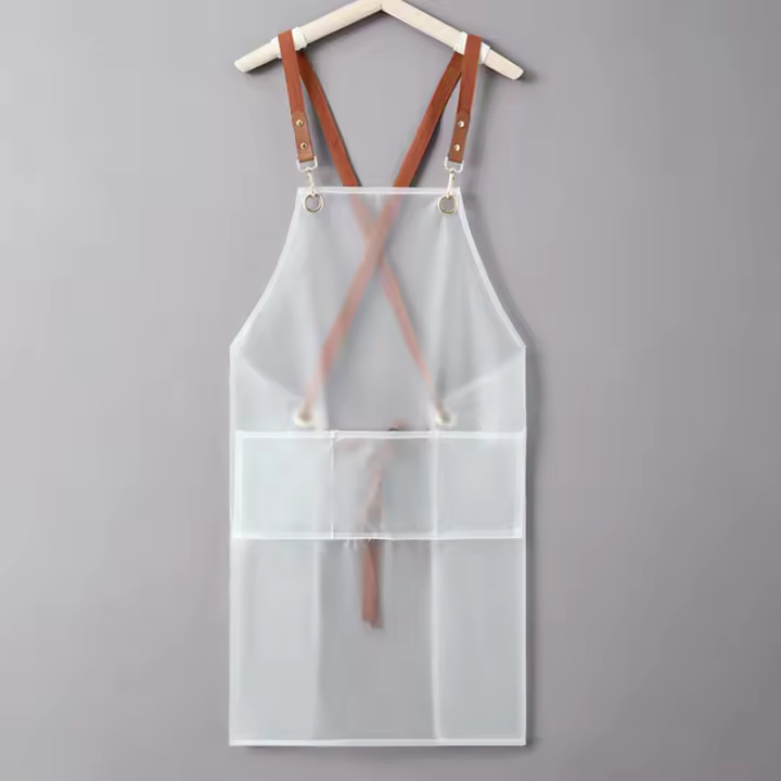 Nueva Apron Impermeable Y Resistente Al Aceite Con Correa Estilo Coreano Moda Para Cocina Y Hogar Ropa De Trabajo Para Mujeres - 1