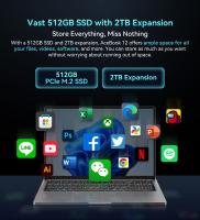 Blackview Acebook 8 Laptop, pantalla IPS de 15.6" 1920*1080, Intel Core N97 4 Core Hasta 3.6GHz, 16GB RAM 512GB SSD, WiFi de banda dual Bluetooth 5.0, 2*USB 3.0 1*USB 2.0 1*USB-C 1*HDMI 2.0 1*Jack de audio 1*Ranura para tarjeta MicroSD, Batería de 38Wh 36 - details 23