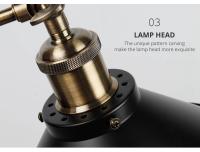Lámpara De Pared Retro Con Interruptor Industrial Vintage De Hierro Para Sala De Estar Dormitorio Bar Café Decoración Del Hogar Luz De Loft Sconce - details 1