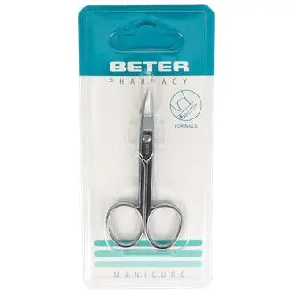 Beter Tijera Manicura Uñas Curva Cromada, 1 Ud - 1