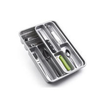 Porta Cubiertos Cubertero 2 Piezas Plata Plástico, Cocina, Organizador Bandeja Porta Cubiertos - Plastic Forte - details 2