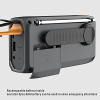 Radio De Emergencia Solar Con Manivela Portátil 2000mAh DAB/FM/Bluetooth Linterna De Lectura De 4 Maneras Para Supervivencia - details 6