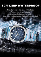Reloj De Pulsera De Lujo PAAZOMU Para Hombre Resistantes Al Agua 50 ATM Calendario Perpetuo Luminoso Acero Inoxidable Cuadrado Reloj De Cuarzo - details 4
