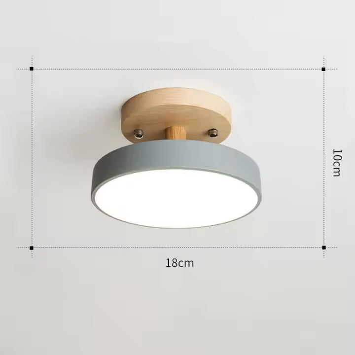 Lámpara De Techo LED En Madera Creativa Para Dormitorio Sala De Estar Pasillo Restaurante Iluminación Decorativa AC220V Instalación Fija - 1