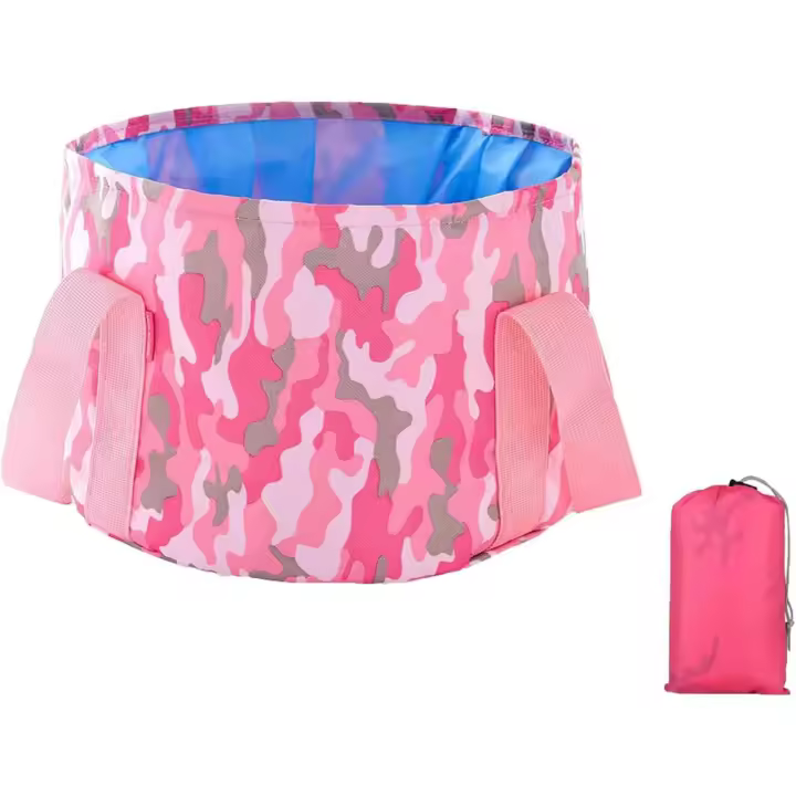 Baño de pies inflable, cuenco para baño de pies, cuenco para pies, baño portátil, cubo plegable, cubo plegable, lavabo para baño de pies plegable de 12 l - 1